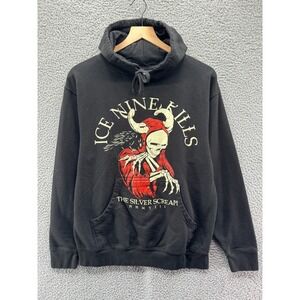 Ice Nine Kills Sweatshirt Mens Medium Hoodie The Silver Scream Devil Horns Skull